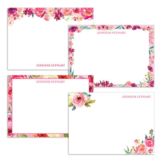 Blushing Beauty Flat Note Card Collection